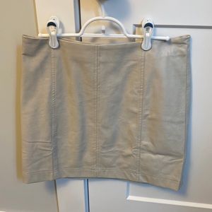 Tan Leather Skirt - size M